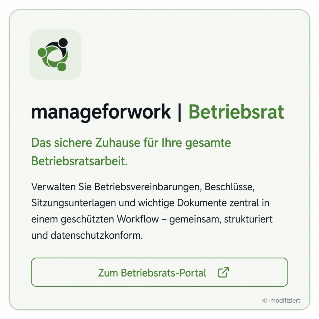 manageforwork I Betriebsrat
